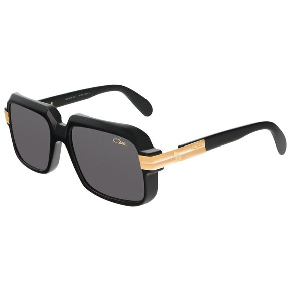 Cazal 607 Sunglasses Legends 001 Shiny Black Sun Glasses Square Authentic New - Picture 1 of 4